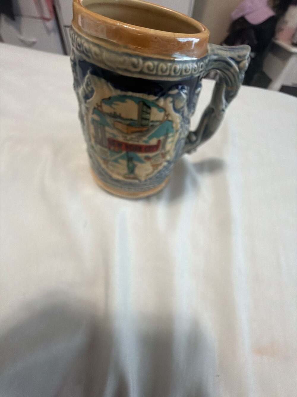 Vintage New York City Souvenir Ceramic Beer Stein Mug Made in Japan